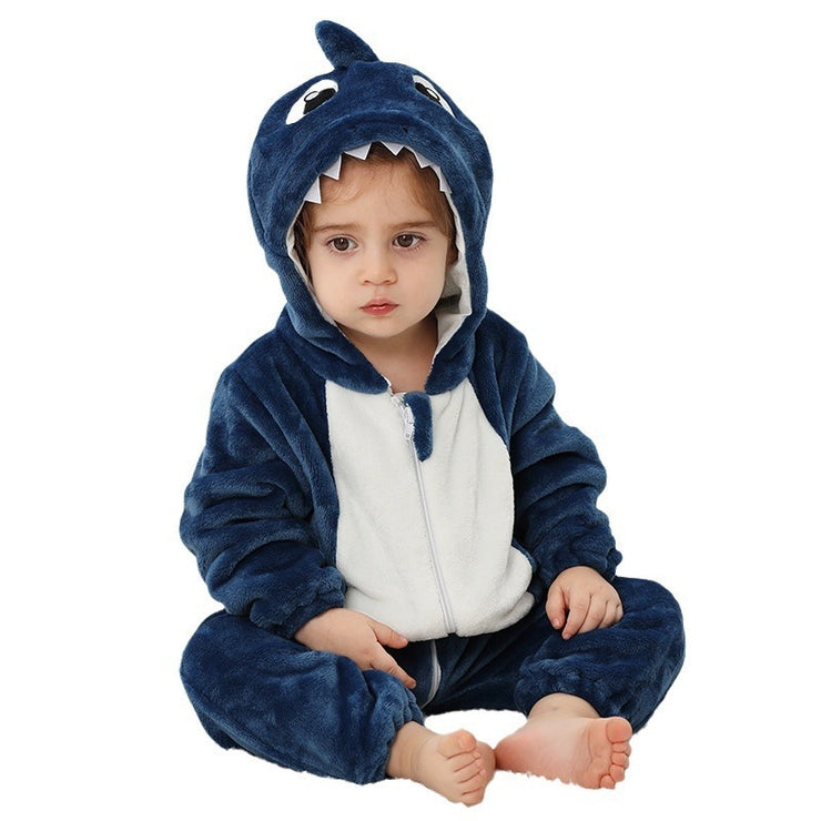 Flannel Romper Baby Pajamas Animal Jumpsuit
